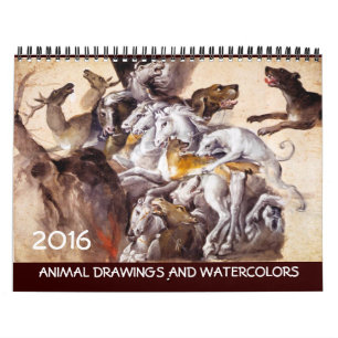 Calendário COLEÇÃO de BELAS ARTES/desenhos animais 2016