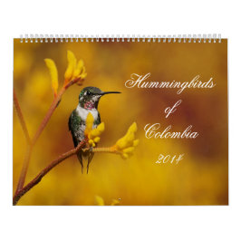 Calendário Colibris de Colômbia