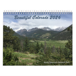 Calendário Colorado 2026 de 12 Meses Encantador