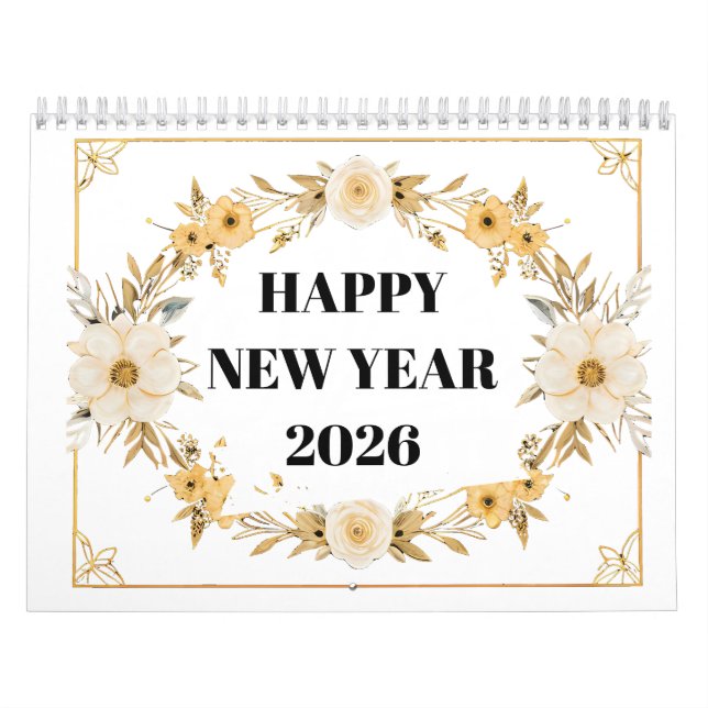 Calendário Coloring Flowers Book Calendar 2026 (Capa)