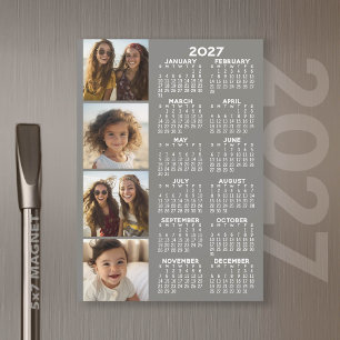 Calendário com 4 Cartão Magnético de Colagem de Fo