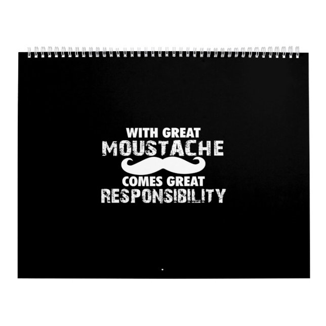 Calendário com bigode excelente vem a responsabilidade excele (Capa)