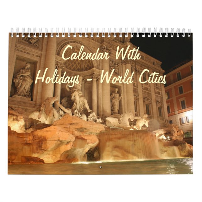Calendário com Férias - Cidades do Mundo (Capa)