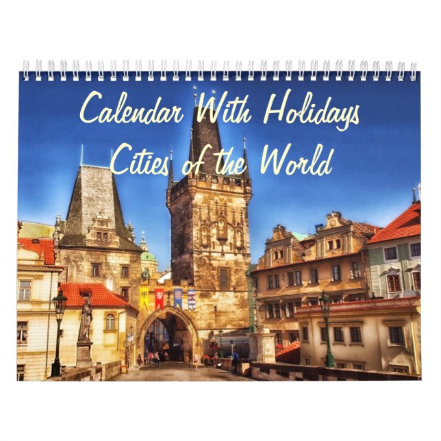 Calendário com Férias - Cidades do Mundo (Capa)