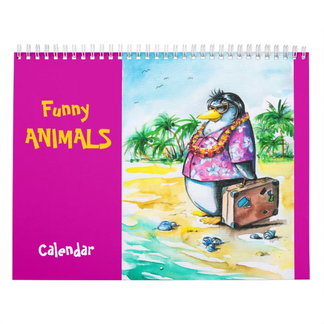 Calendário com Ilustrações de Animais (Capa)