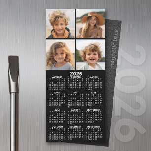 Calendário com Imã de geladeira de Colagem de Foto