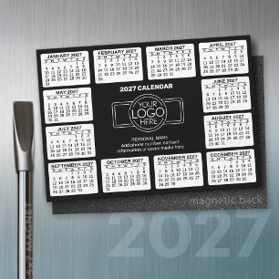 Calendário com logotipo Informações de contato pre