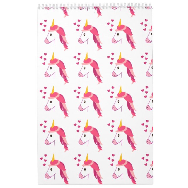 Calendário com um unicórnio para uma garota (Capa)