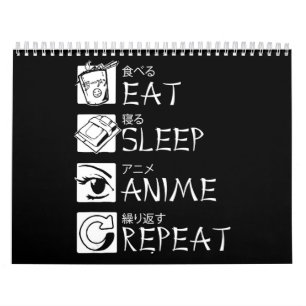 Calendário Coma anime adormecido Repetir presente Ideia Cospl