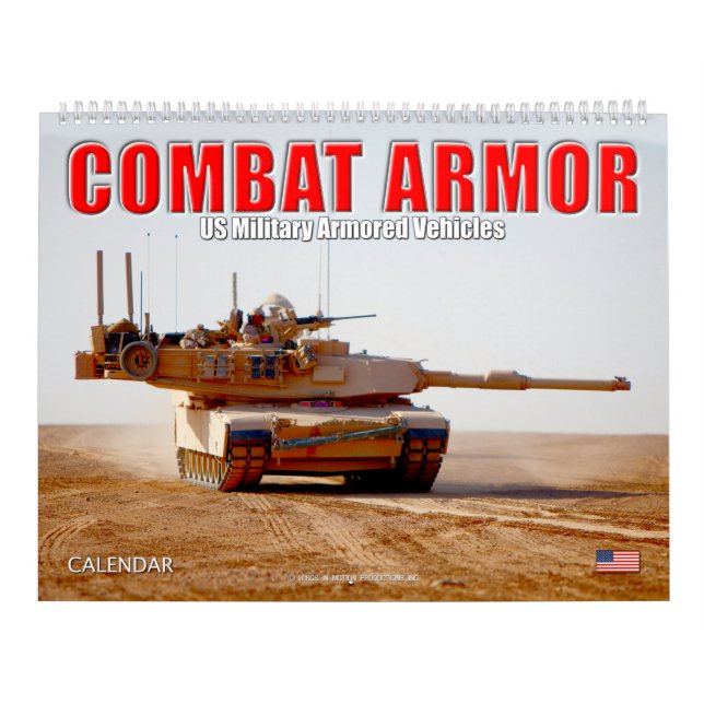 Calendário COMBAT ARMOR - Veículos militares blindados dos EU (Capa)