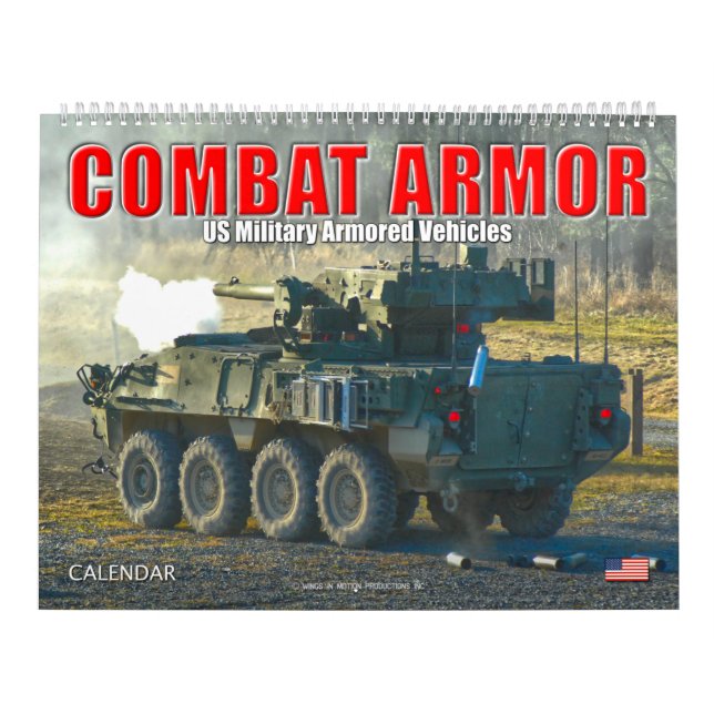 Calendário COMBAT ARMOR - Veículos militares blindados dos EU (Capa)