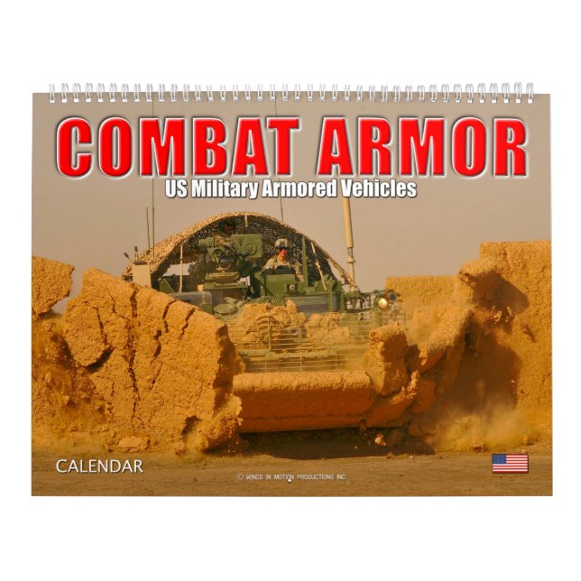 Calendário COMBAT ARMOR - Veículos militares blindados dos EU (Capa)