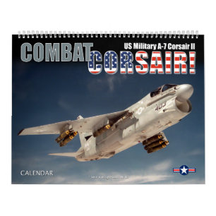 Calendário COMBAT CORSAIR! Militar dos EUA A-7 Corsair II