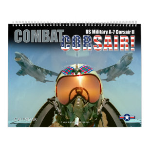 Calendário COMBAT CORSAIR! Militar dos EUA A-7 Corsair II