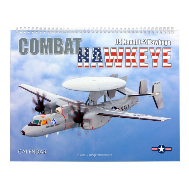 Calendário COMBAT HAWKEYE - Naval E-2 Hawkeye dos EUA (Capa)