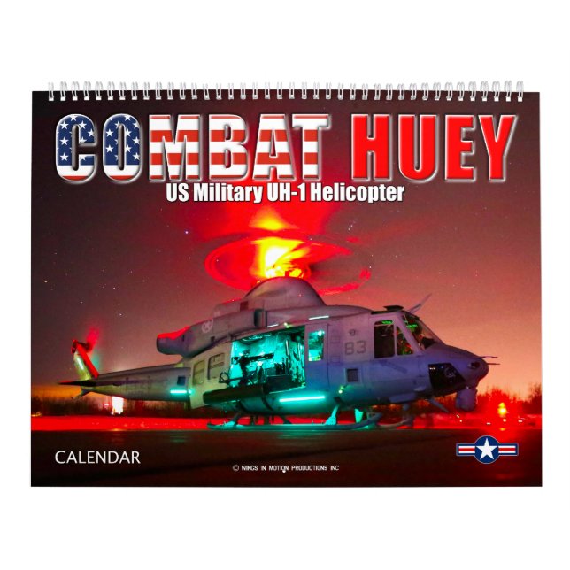 Calendário COMBAT HUEY - Helicóptero UH-1 (Capa)