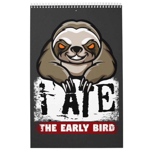 Calendário Comi o pássaro primitivo. preguiça-rabugenta, rabu (Capa)