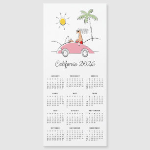 Calendário Cômico Divertido Califórnia 2026