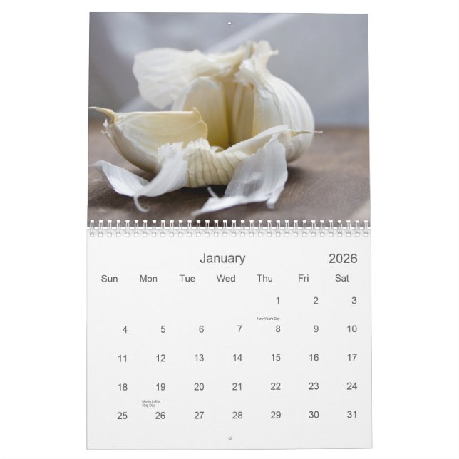 Calendário Comida + Fotografia 2009 (Jan 2026)