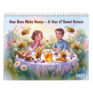 Calendário Como as Abelhas Fazem Mel – Um Ano de Doce Naturez