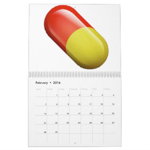 Calendário Comprimido da medicina - Emoji