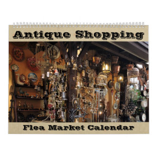 Calendário Compro Antiquado de Mercados Flea e Localizações
