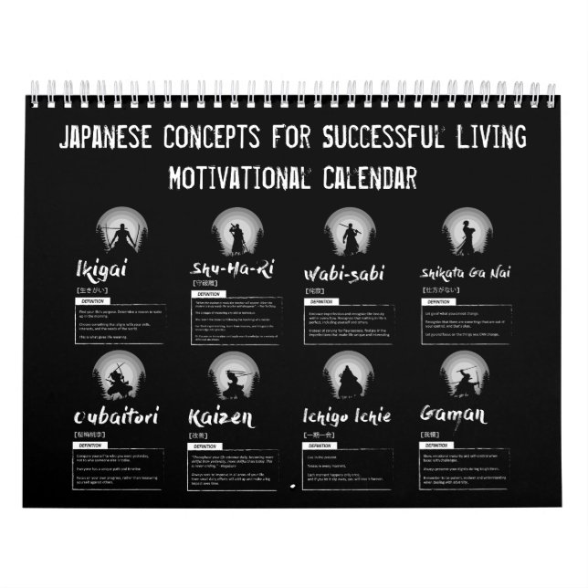 Calendário Conceitos de sucesso japoneses - motivacionais (Capa)