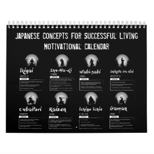 Calendário Conceitos de sucesso japoneses - motivacionais