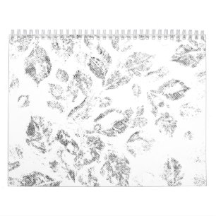 Calendário Conjunto de Pastas de Arquivos Botânicos Elegantes