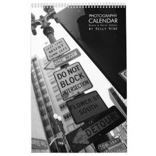 Calendário considerável da foto de B&W - vinho d