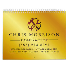 Calendário Construction Business Marketing Logo