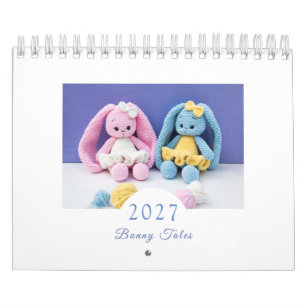 Calendário Contos de Coelhinho 2027 com Adoráveis Coelhinhos