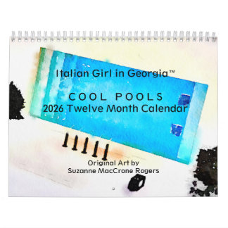 Calendário Cool Pools - 2026 Twelve Month Art Calendar