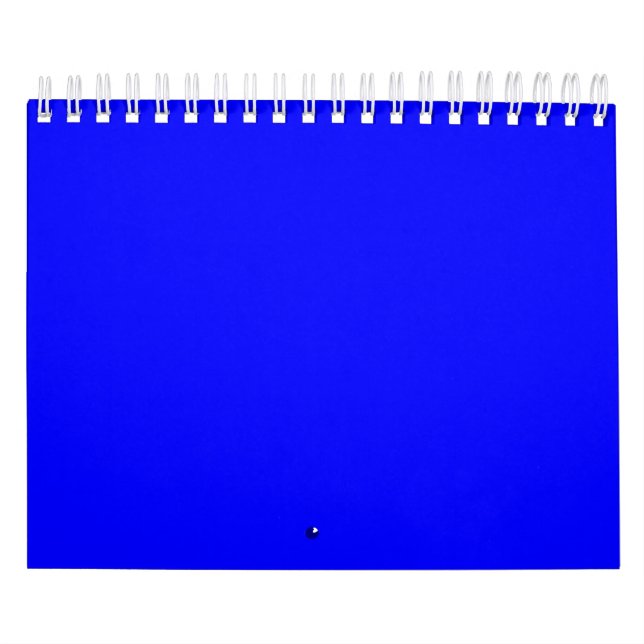 Calendário Cor Sólido Azul Neon (Capa)
