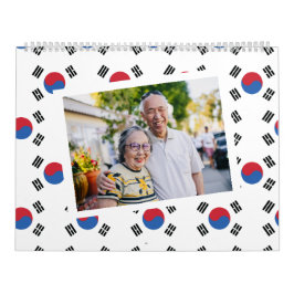 Calendário Coreia do Sul | Inserir 한 Foto 국 달 력 Sinalizador C