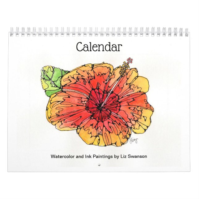 Calendário - Cores d'água e Pinturas. (Capa)
