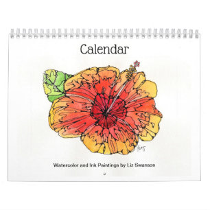 Calendário - Cores d'água e Pinturas.