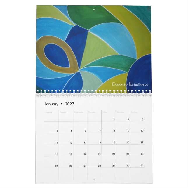 Calendário - Cores das Emoções, 2027 (Jan 2027)