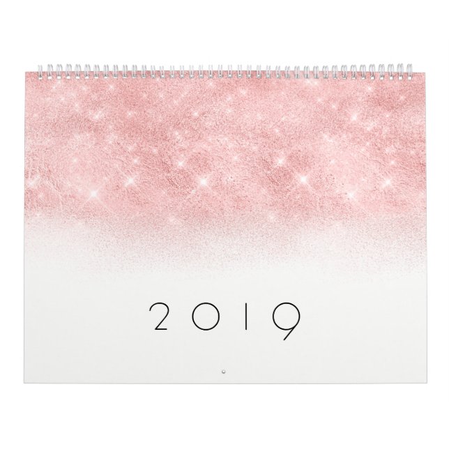 Calendário Cores de brilho do ano de 2019 (Capa)