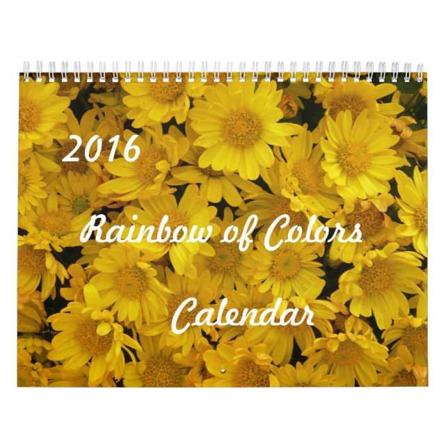 Calendário Cores do Arco-íris 2016 (Capa)