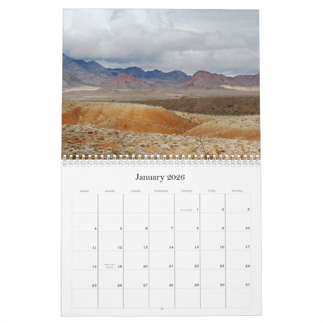 Calendário Cores do Mojave 2011 (Jan 2026)