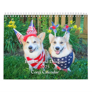 Calendário Corgi 2025 dos Bumbles e Dawgins