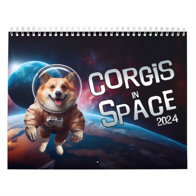 Calendário Corgis no Espaço (Capa)