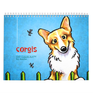 Calendário Corgis Off-Leash Art™ Vol 1
