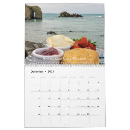 Calendário Cornish Adventures de belas partes da Cornualha
