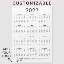 Calendário Corporativo de Logotipo Empresarial Per