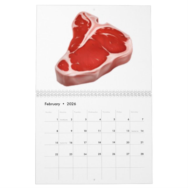 Calendário Corte de carne - Emoji (Fev 2026)