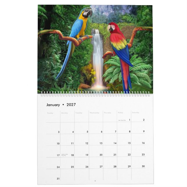 CALENDÁRIO CORTEJOS DE PAPAGAIOS (Jan 2027)
