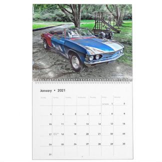 Calendário Corvair Grande de Duas Páginas