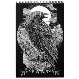 Calendário Corvo Místico Sombrio